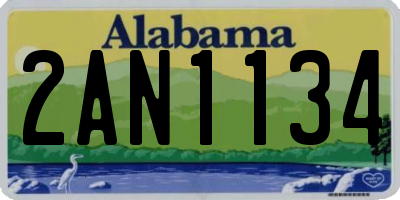 AL license plate 2AN1134