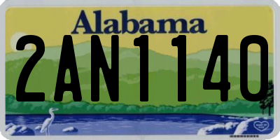 AL license plate 2AN1140