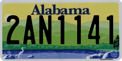 AL license plate 2AN1141