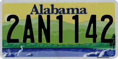AL license plate 2AN1142