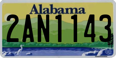 AL license plate 2AN1143
