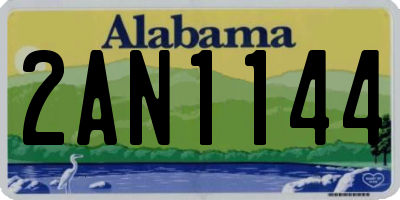 AL license plate 2AN1144