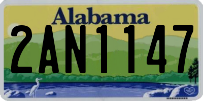 AL license plate 2AN1147