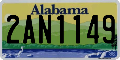 AL license plate 2AN1149
