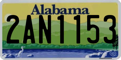 AL license plate 2AN1153