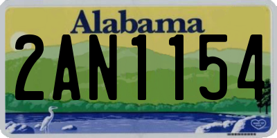 AL license plate 2AN1154