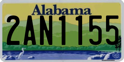 AL license plate 2AN1155