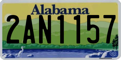 AL license plate 2AN1157