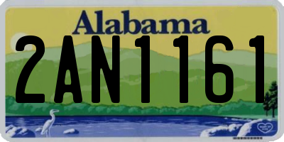 AL license plate 2AN1161