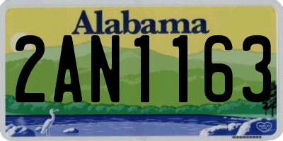 AL license plate 2AN1163
