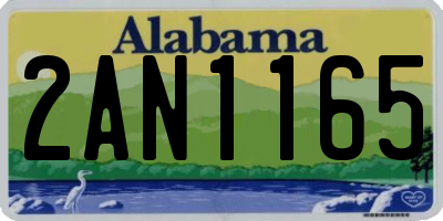 AL license plate 2AN1165