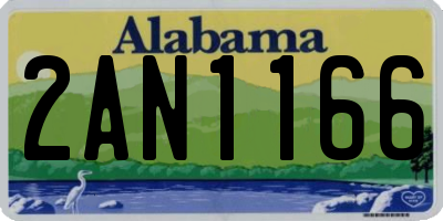 AL license plate 2AN1166