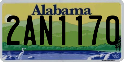 AL license plate 2AN1170