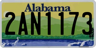 AL license plate 2AN1173