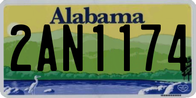 AL license plate 2AN1174