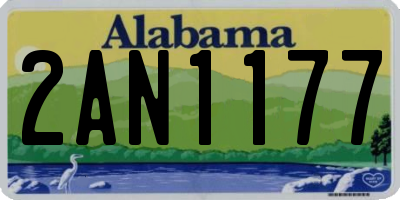 AL license plate 2AN1177