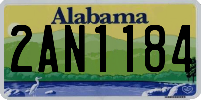 AL license plate 2AN1184