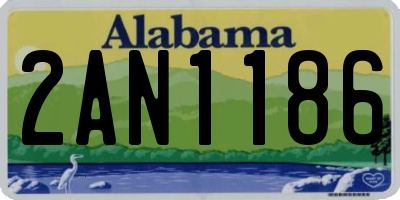 AL license plate 2AN1186