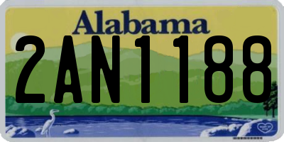 AL license plate 2AN1188