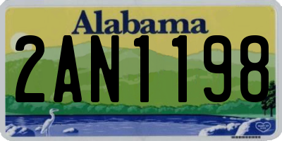 AL license plate 2AN1198