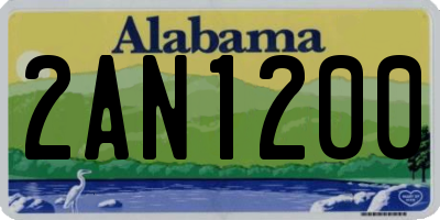 AL license plate 2AN1200