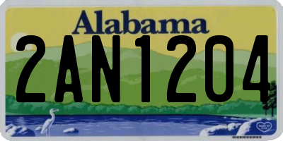 AL license plate 2AN1204