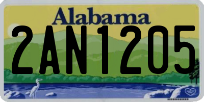 AL license plate 2AN1205