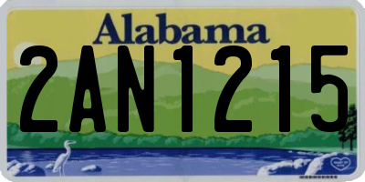 AL license plate 2AN1215
