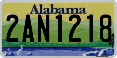 AL license plate 2AN1218