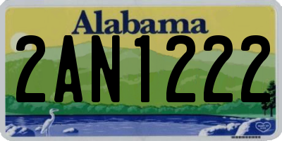 AL license plate 2AN1222