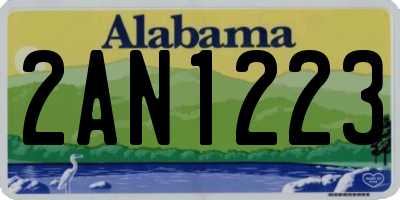 AL license plate 2AN1223