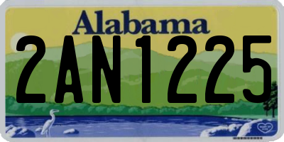 AL license plate 2AN1225