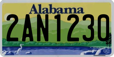AL license plate 2AN1230
