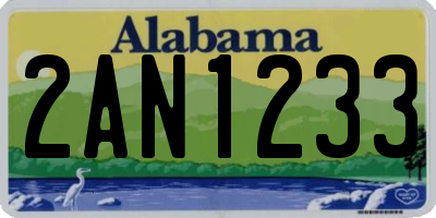 AL license plate 2AN1233
