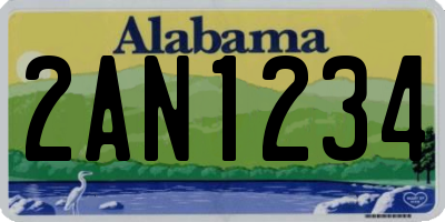 AL license plate 2AN1234
