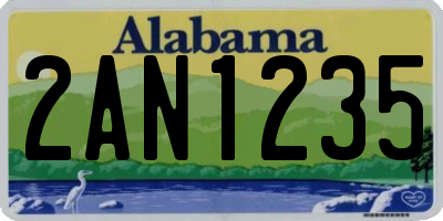 AL license plate 2AN1235