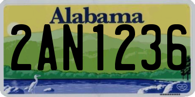 AL license plate 2AN1236