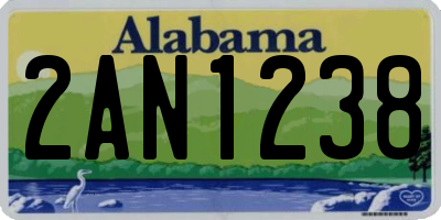 AL license plate 2AN1238