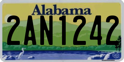 AL license plate 2AN1242