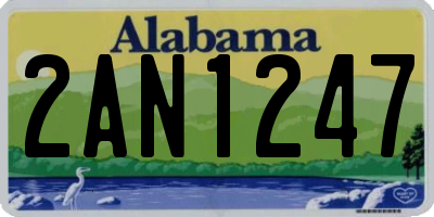 AL license plate 2AN1247