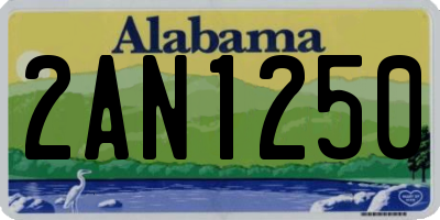 AL license plate 2AN1250