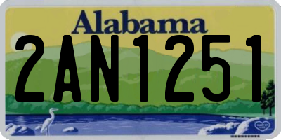 AL license plate 2AN1251