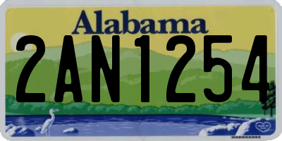 AL license plate 2AN1254
