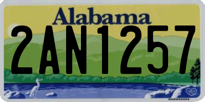 AL license plate 2AN1257
