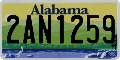 AL license plate 2AN1259
