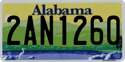 AL license plate 2AN1260