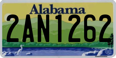 AL license plate 2AN1262