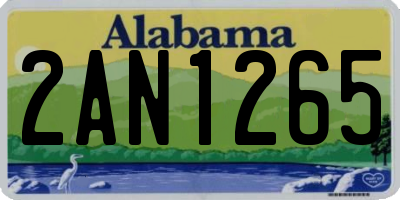 AL license plate 2AN1265