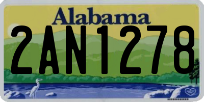 AL license plate 2AN1278