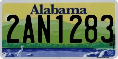 AL license plate 2AN1283